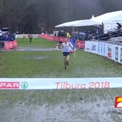 Knee Slide Celebration Goes Wrong For Frenchman At Euro Cross Country Champs