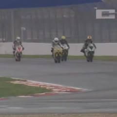An unusual crash for two race bikes