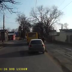 A car gets free paint job by knocking over a kid