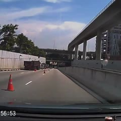 Tuas underpass horrific accident crushed car but driver escaped with minor injuries