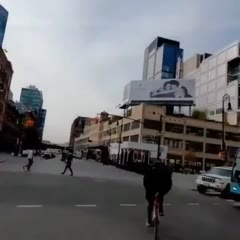 The traffic light is red