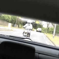 Cutoff biker gets cutoff...