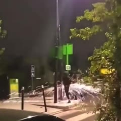 Meanwhile rioters in France fight their own war