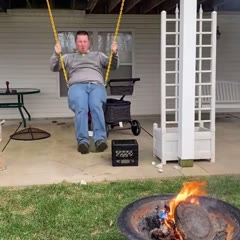 WCGW using a child’s swing.