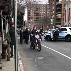 Cop crashes dirt bike in nyc