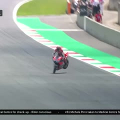 Michele Pirro Horror Crash at Mugello 2018 FP2