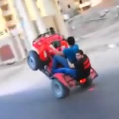ATV stunt fail