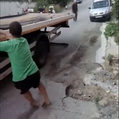 Car broke down, but luckily the recovery vehicle arrived