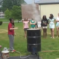 55 Gallon Steel Drum Can Crush