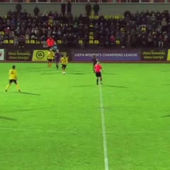 Three girls miss the easiest goal ever!