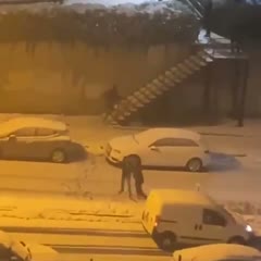 Throwing Snowballs To Random Cars