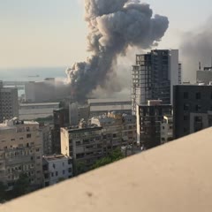 Unseen footage shows moment of Beirut explosion