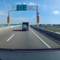 Styrofoam box jumped back into the van... Twice !