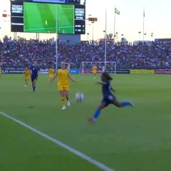OUCH 😣  @TheMatildas star Ellie Carpenter cops a brutal falcon!  That's gotta hurt...