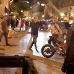 Homie tried guy in the bike!