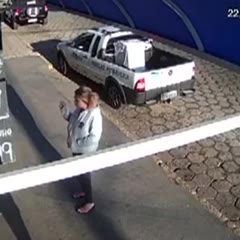 Woman Is Almost Hit by Flying Motorcycle