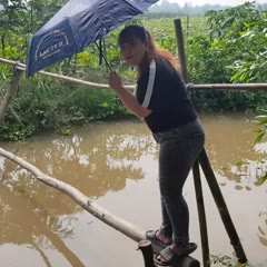 Girl Drops into the Drink