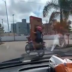 The day they took a TV on their bike, but be careful...