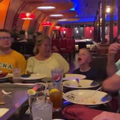 To catch food in mouth
