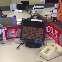 What are you doing at my desk?