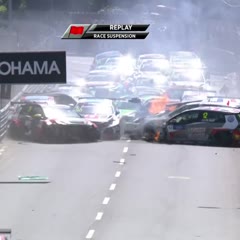 WTCR Race 1- Big crash in the streets of Vila Real Portugal