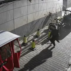 to kick down a traffic cone