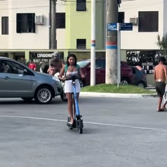 Look at the scooter girl