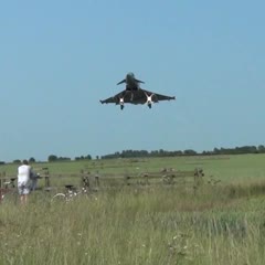 Wonderful Typhoon Jet Pass Over Road.