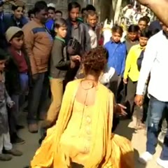 Guy kicks girl as the beat drops