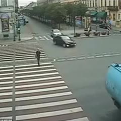 Motorcycle car crash
