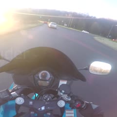Motorbike Crash - Biker Rear Ends Car