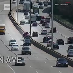 A pick-up truck lost control taking out light poles
